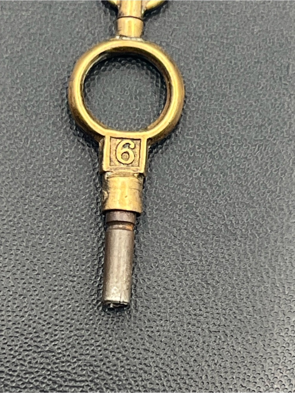 Victorian gold & silver tone size 6 vintage pocket watch winding key antique - Picture 3 of 14